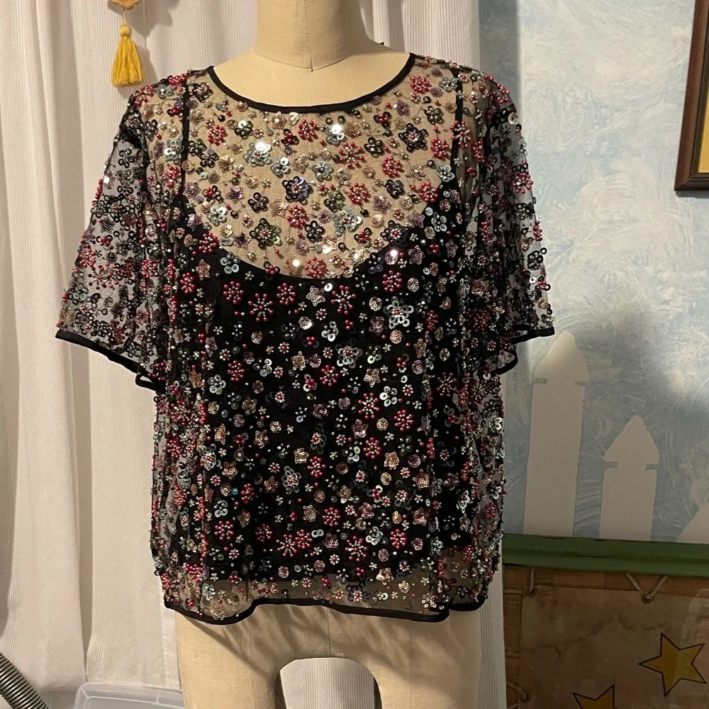JCrew beaded collection top NWT - Picture 1 of 6